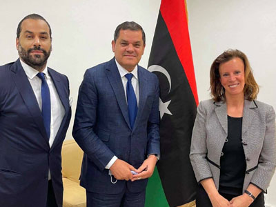 عبدالحميد الدبيبة يناقش مع الغرفة التجارية الامريكية الليبية افاق التعاون الثنائي
