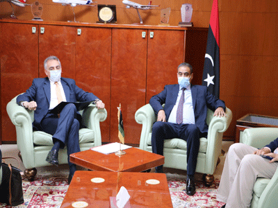 وزير المواصلات يبحث مع سفير ايطاليا لدى ليبيا تفعيل المشاريع 