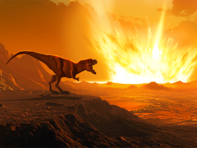 العلماء يكشفون سبب القضاء على الديناصورات بعد اصطدام الكويكب