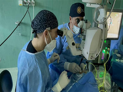 يتواصل بمستشفى بنغازي التعليمي لطب وجراحة العيون اجراء عمليات العيون لمرضى الشبكية و الجسم الزجاجى ضمن توطين العلاج بالداخل 