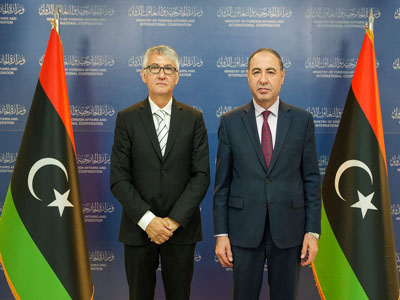 الباعور يبحث مع السفير الصربي الجديد لدى ليبيا جهود استئناف عمل السفارة الصربية من طرابلس الأيام القادمة 