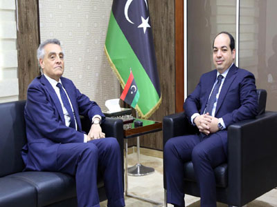 النائب أحمد معيتيق يلتقي سفير ايطاليا لدى ليبيا