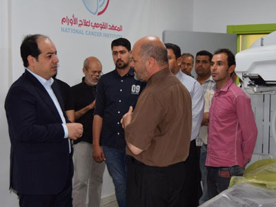 النائب أحمد معيتيق يتفقد المعهد القومي لعلاج الأورام مصراته بعد استكمال مرافقه الخدمية 