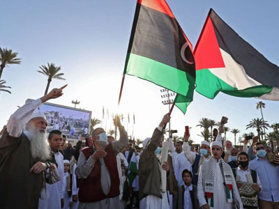 ميدان الشهداء يشهد لليوم الثالث على التوالي مظاهرات داعمة للشعب الفلسطيني 