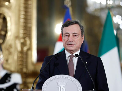دراغي : ايطاليا تدفع باتجاه حل مرضي للأزمة ، ويجلب الاستقرار لليبيا  