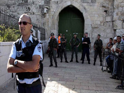 الاحتلال الاسرائيلي يغلق ابواب المسجد الاقصى 