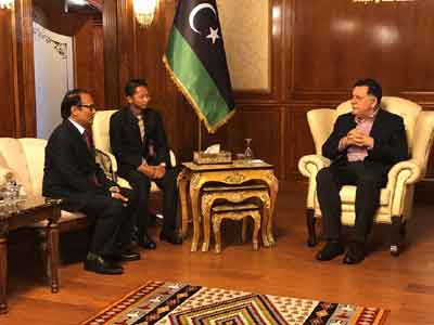 رئيس المجلس الرئاسي يستقبل سفير اندونيسيا بمناسبة انتهاء فترة عمله في ليبيا