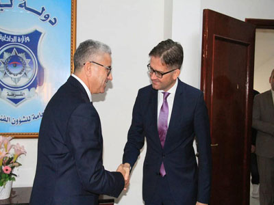 وزير الداخلية المفوض يلتقى سفير ألمانيا لدى ليبيا 