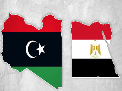 علم ليبيا ومصر