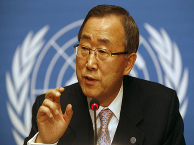 الامين العام للأمم المتحدة بان كي مون 