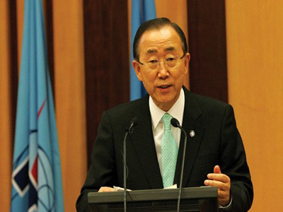 الأمين العام للأمم المتحدة بان كي مون 