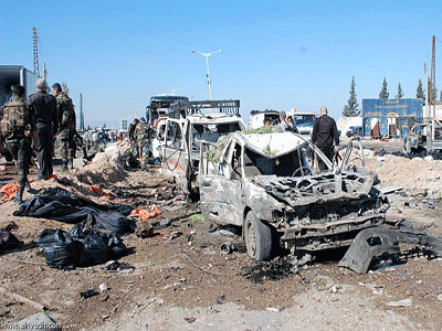 37 قتيلا على الاقل في تفجير انتحاري قرب حماة 