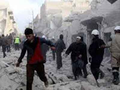 مقتل 25 شخصا في تجدد الغارات الروسية علي مدينة حلب السورية 