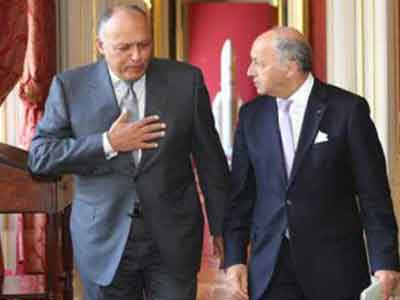 وزيرا خارجية مصر وفرنسا يبحثان مستقبل الأزمة الليبية  