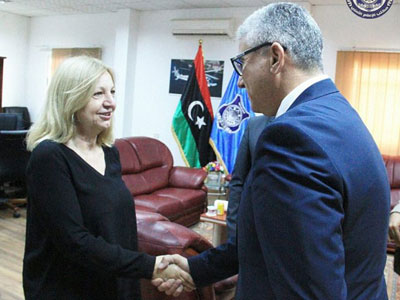 وزير الداخلية المفوض يستقبل سفيرة فرنسا لدى ليبيا  