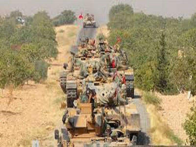 قوات تركية مدعومة بدبابات في بلدة الراعي السورية