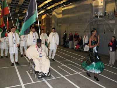 الوفد الليبي يشارك في افتتاح دورة الألعاب البارالمبية بالزي الوطني