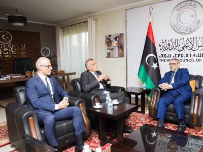 رئيس المجلس الأعلى للدولة يلتقي بالسفير الإيطالي لدى ليبيا 