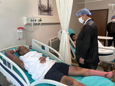 أبوجناح يزور مصابي حادثة انفجار بنت بيّة الذين يتلقون العلاج بدولة تركيا 